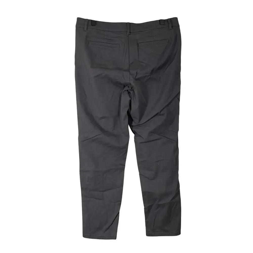 J Jill Women's NWT Gray Zipper Ankle Tapered Leg Ankle Pants - Size 8 - Midrise